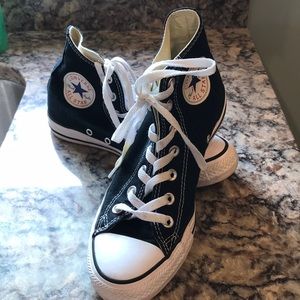 Converse black high tops